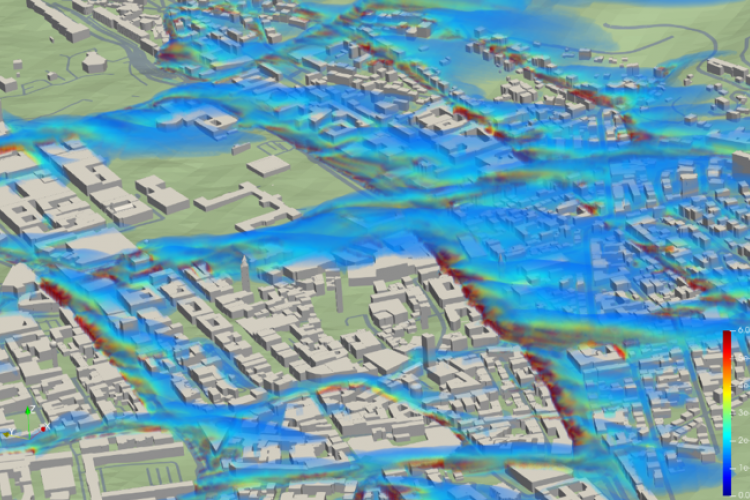 Simulated NO2 concentrations for Stuttgart