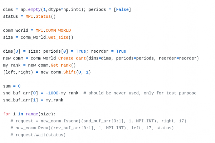 Python example code