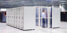 Man entering a data center